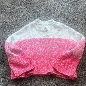 Sincerely Jules Pink and Gray Crew Neck Sweater